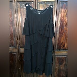 SL Fashions Black‎ Asymmetrical Layered Dress